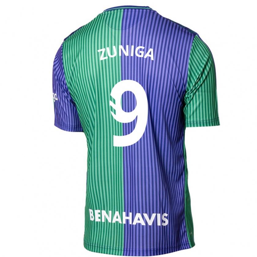 Kandiny Hombre Camiseta Loren Zúñiga #9 Verde Azul 2ª Equipación 2023/24 La Camisa México