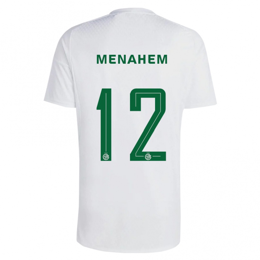 Kandiny Uomo Maglia Sun Menahem #12 Verde Blu Kit Gara Away 2023/24 Maglietta