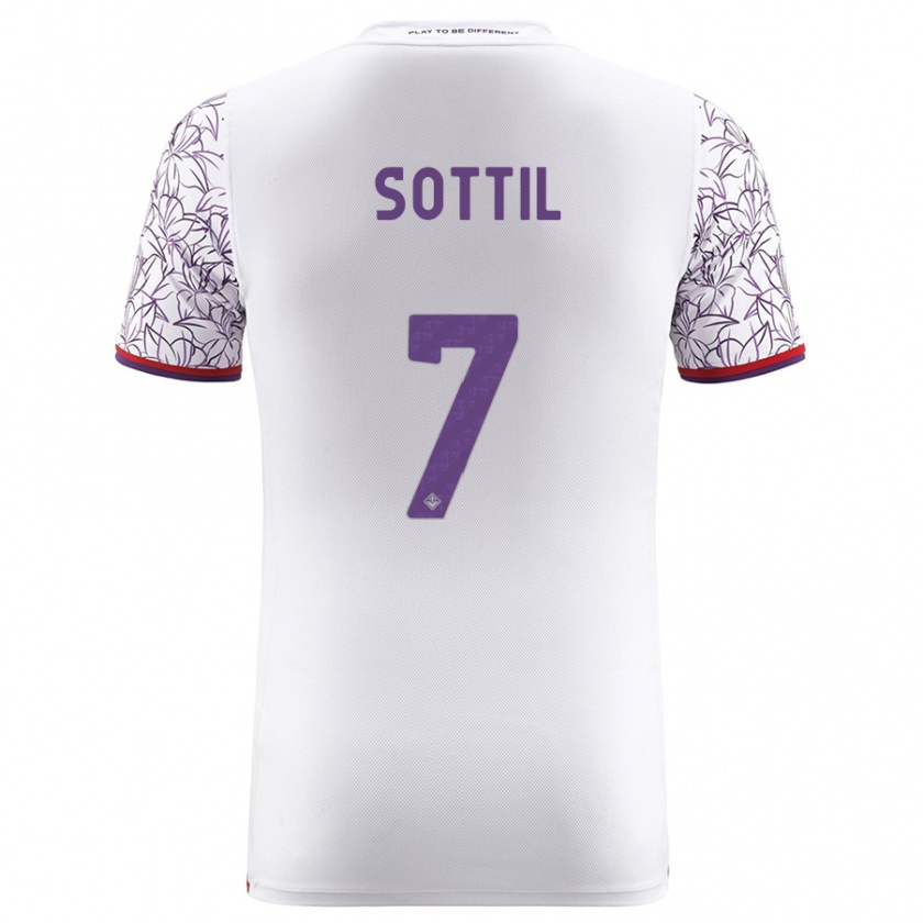 Kandiny Uomo Maglia Riccardo Sottil #7 Bianco Kit Gara Away 2023/24 Maglietta