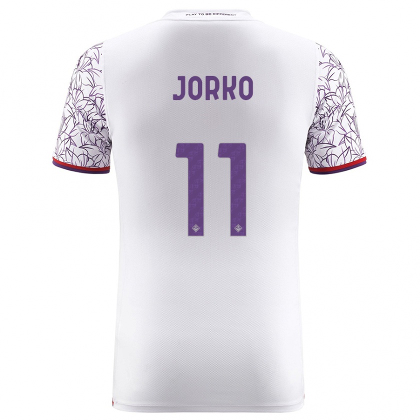 Kandiny Uomo Maglia Jonathan Ikoné #11 Bianco Kit Gara Away 2023/24 Maglietta