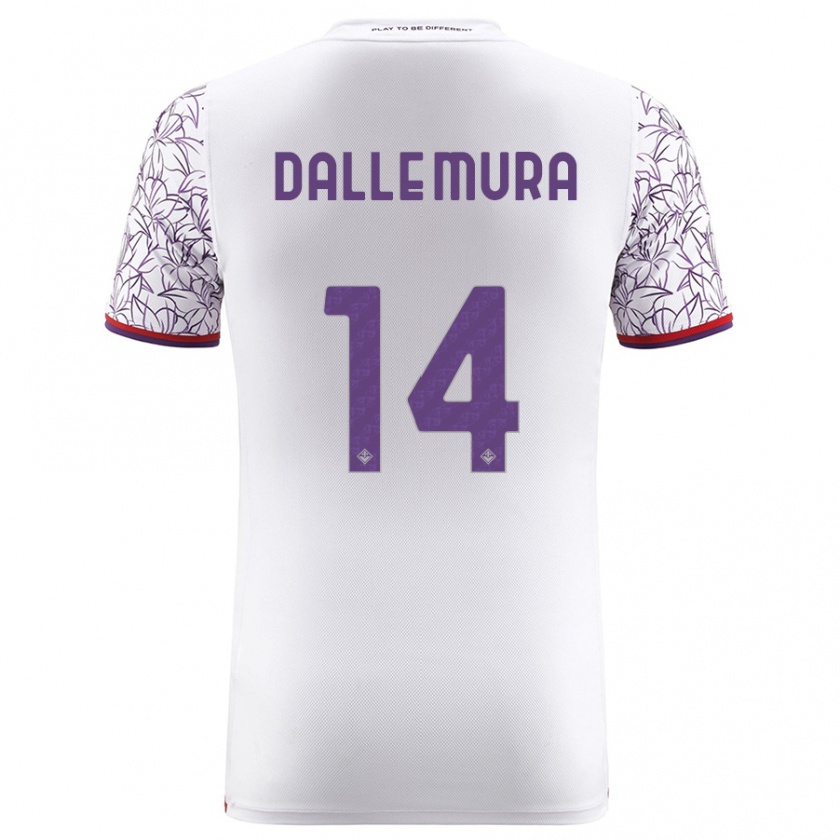 Kandiny Uomo Maglia Christian Dalle Mura #14 Bianco Kit Gara Away 2023/24 Maglietta