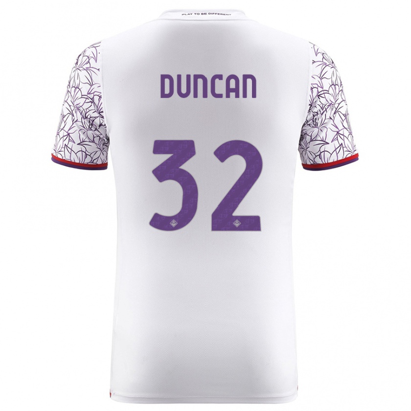 Kandiny Uomo Maglia Alfred Duncan #32 Bianco Kit Gara Away 2023/24 Maglietta