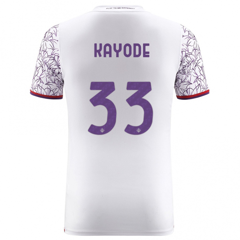 Kandiny Uomo Maglia Michael Kayode #33 Bianco Kit Gara Away 2023/24 Maglietta