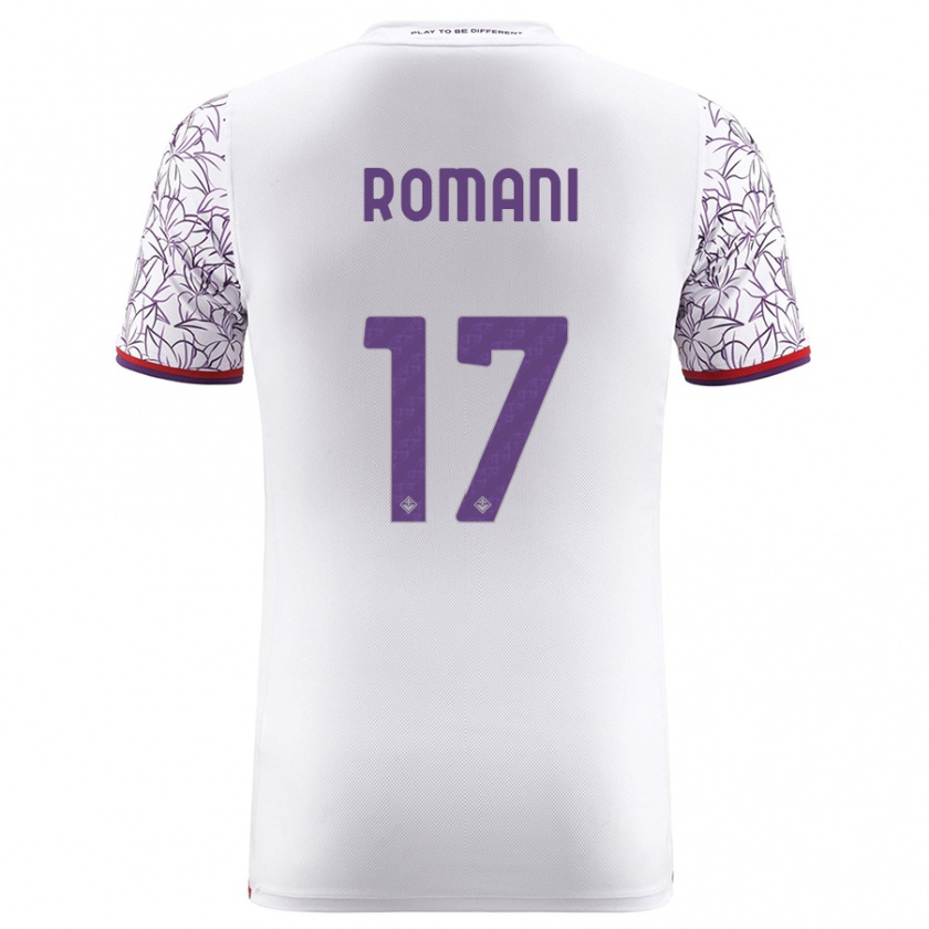 Kandiny Uomo Maglia Lorenzo Romani #17 Bianco Kit Gara Away 2023/24 Maglietta