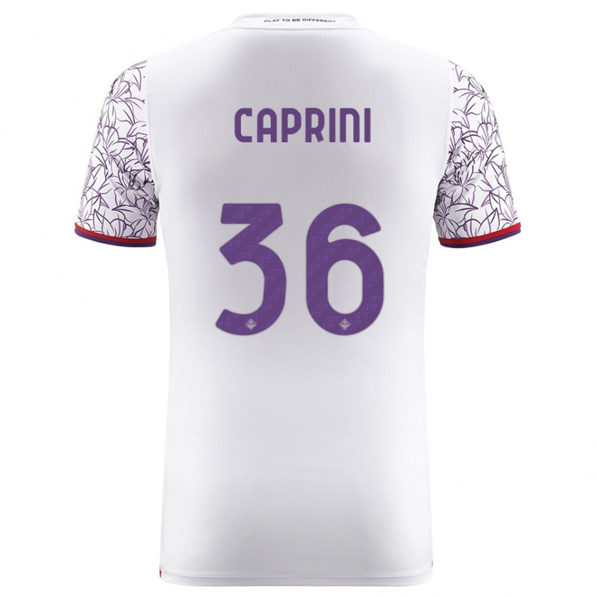 Kandiny Heren Maat Daniel Caprini #36 Wit Uitshirt Uittenue 2023/24 T-Shirt België