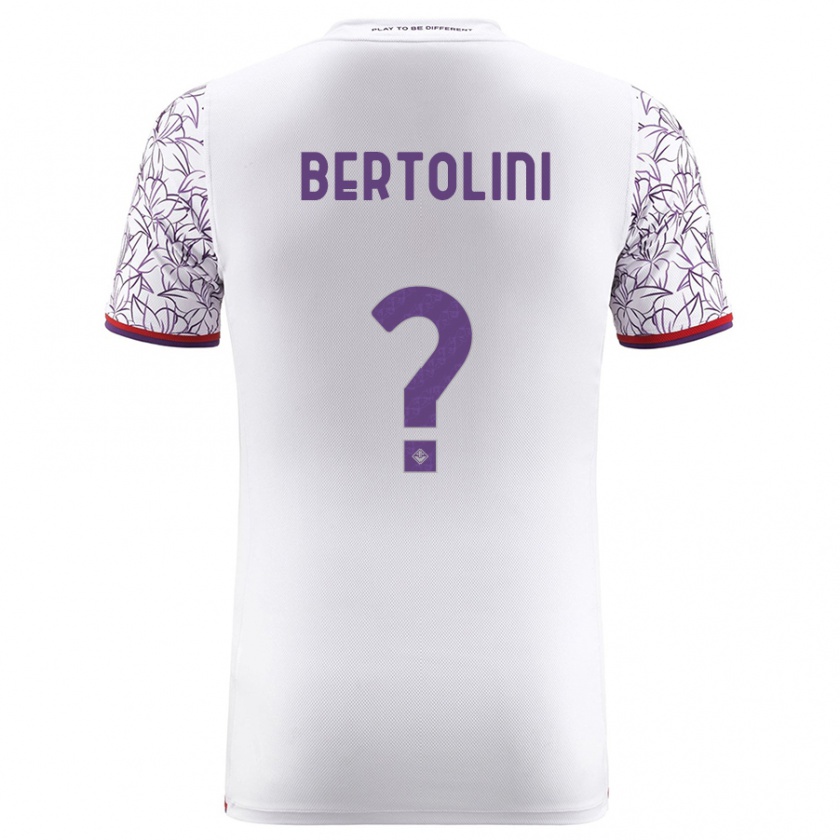 Kandiny Uomo Maglia Gabriele Bertolini #0 Bianco Kit Gara Away 2023/24 Maglietta