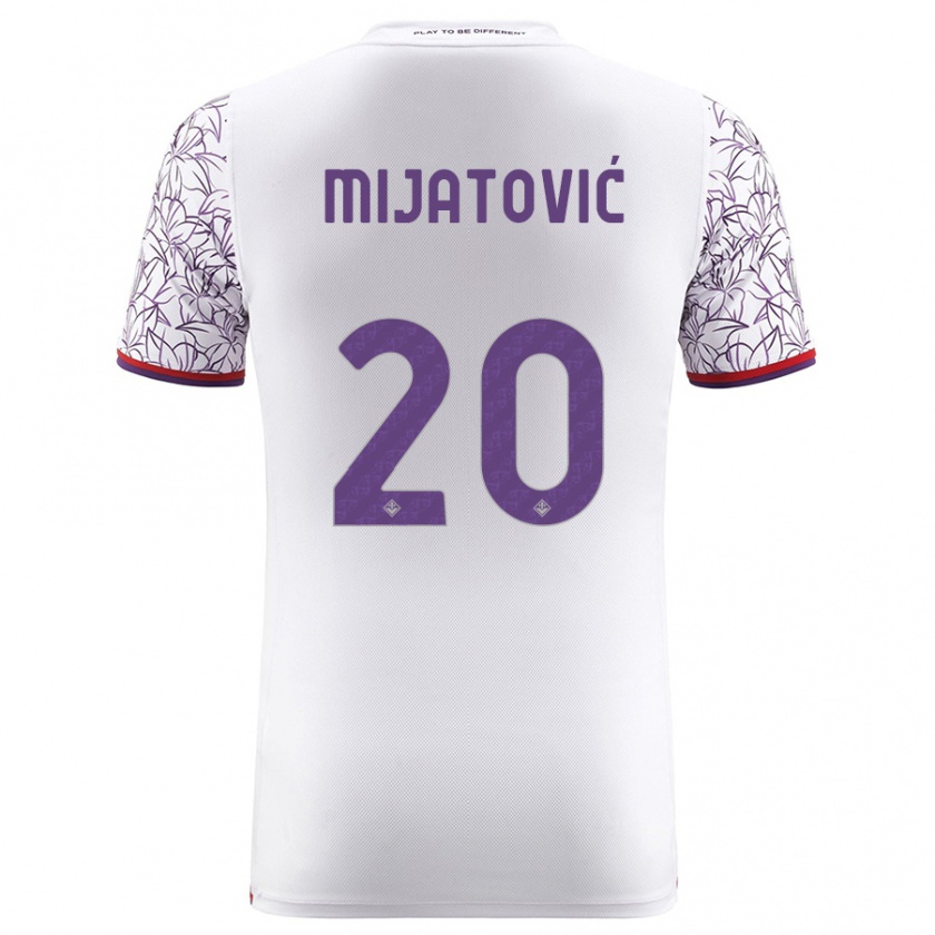 Kandiny Uomo Maglia Milica Mijatović #20 Bianco Kit Gara Away 2023/24 Maglietta