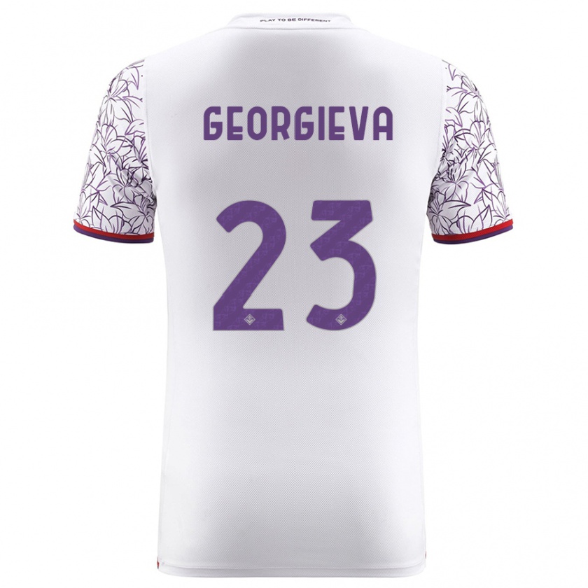 Kandiny Uomo Maglia Marina Georgieva #23 Bianco Kit Gara Away 2023/24 Maglietta