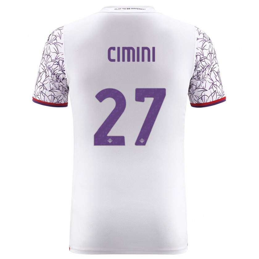 Kandiny Uomo Maglia Linda Tucceri Cimini #27 Bianco Kit Gara Away 2023/24 Maglietta