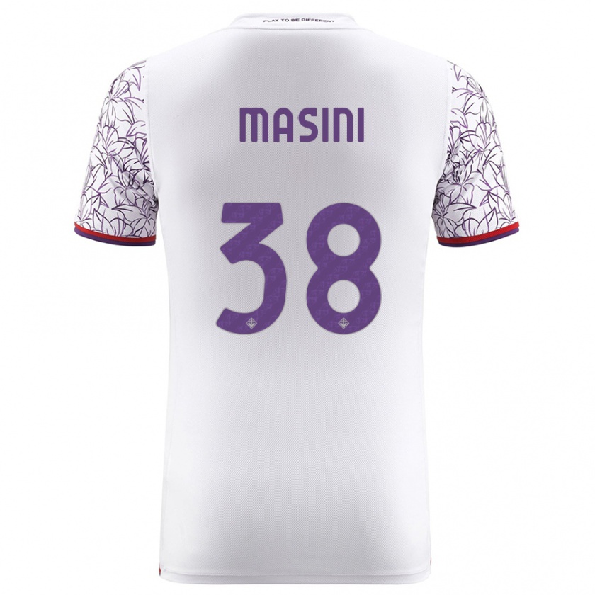 Kandiny Uomo Maglia Linda Masini #38 Bianco Kit Gara Away 2023/24 Maglietta