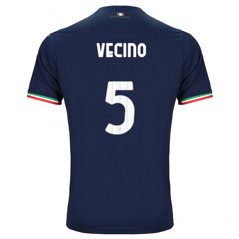 Kandiny Uomo Maglia Matías Vecino #5 Marina Militare Kit Gara Away 2023/24 Maglietta