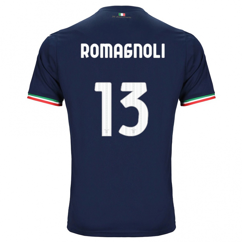 Kandiny Herren Alessio Romagnoli #13 Marine Auswärtstrikot Trikot 2023/24 T-Shirt Österreich