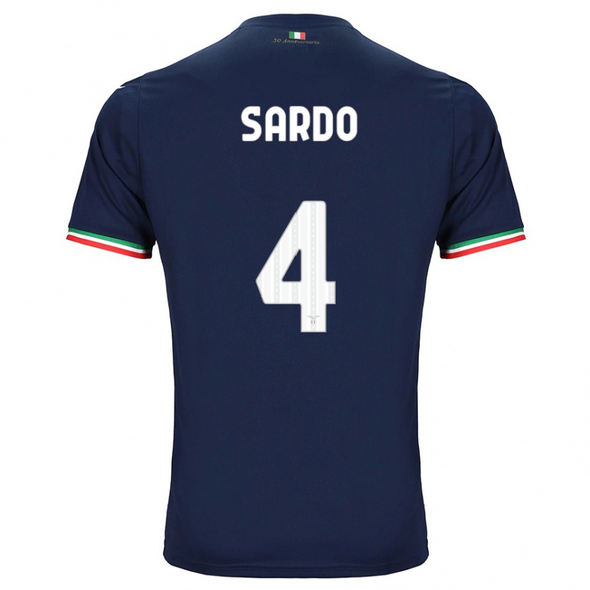 Kandiny Uomo Maglia Jacopo Sardo #4 Marina Militare Kit Gara Away 2023/24 Maglietta