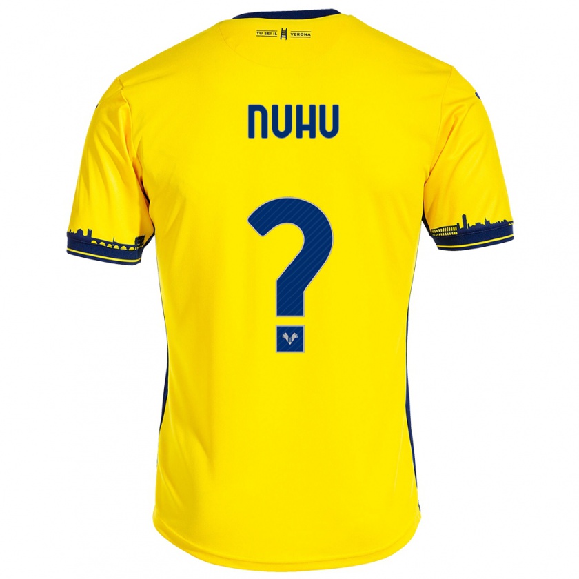 Kandiny Uomo Maglia Obed Nuhu #0 Giallo Kit Gara Away 2023/24 Maglietta