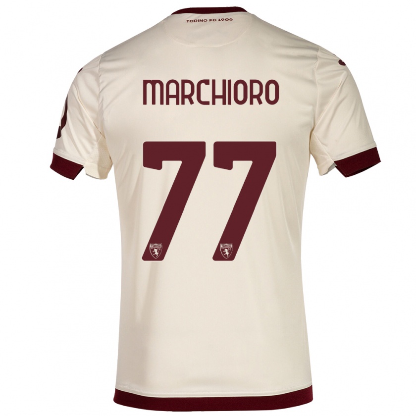 Kandiny Uomo Maglia Raffaele Marchioro #77 Champagne Kit Gara Away 2023/24 Maglietta