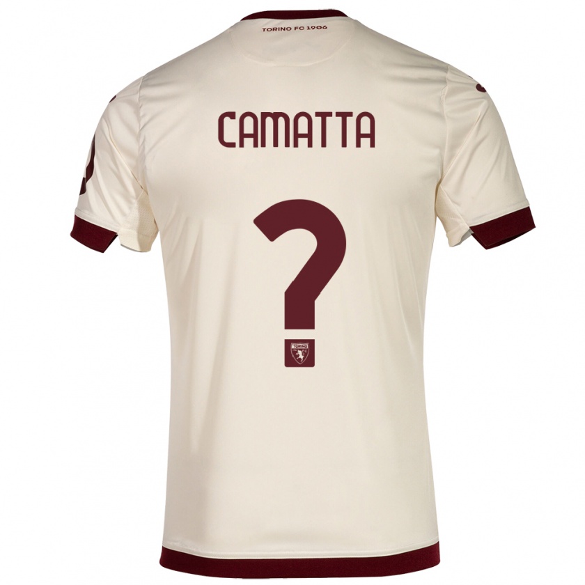 Kandiny Uomo Maglia Alessandro Camatta #0 Champagne Kit Gara Away 2023/24 Maglietta