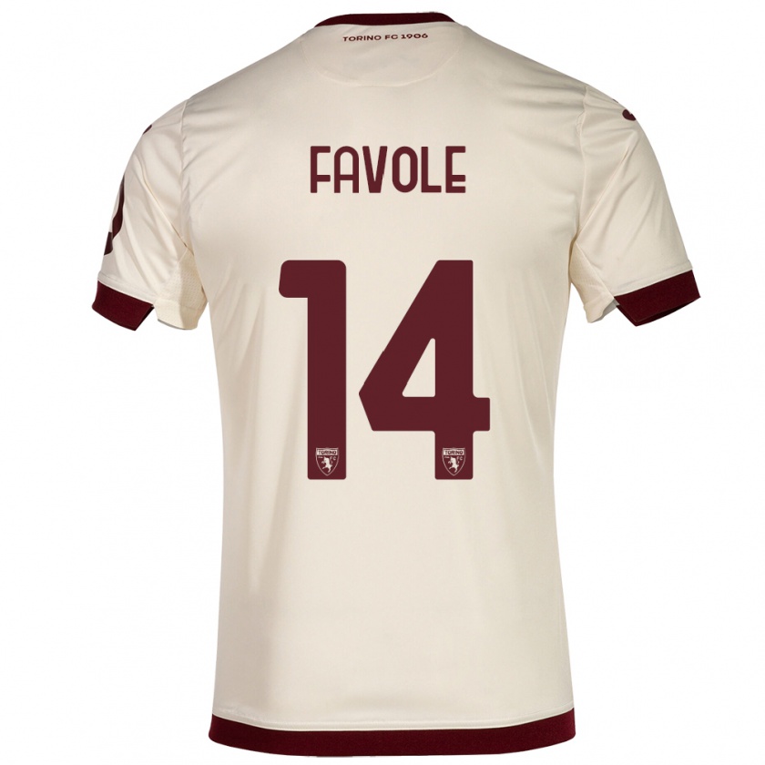 Kandiny Uomo Maglia Annalisa Favole #14 Champagne Kit Gara Away 2023/24 Maglietta