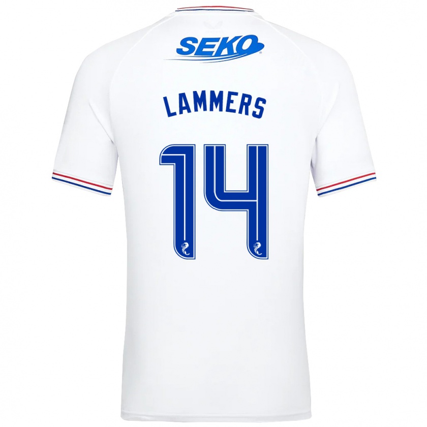 Kandiny Hombre Camiseta Sam Lammers #14 Blanco 2ª Equipación 2023/24 La Camisa