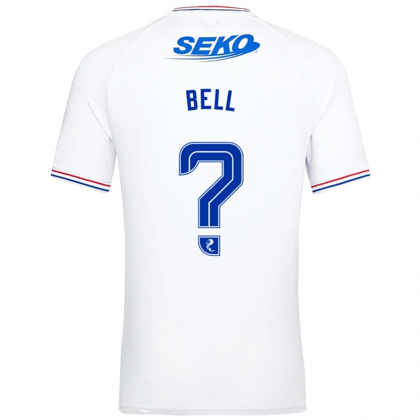 Kandiny Uomo Maglia Cameron Bell #0 Bianco Kit Gara Away 2023/24 Maglietta