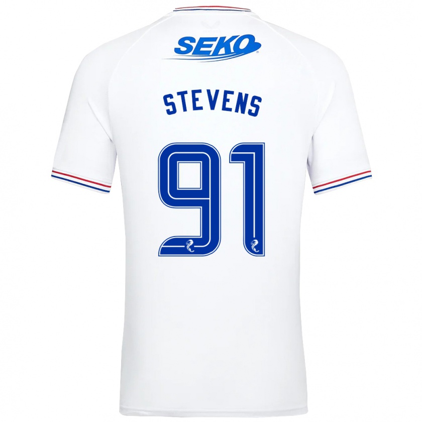 Kandiny Hombre Camiseta Archie Stevens #91 Blanco 2ª Equipación 2023/24 La Camisa México