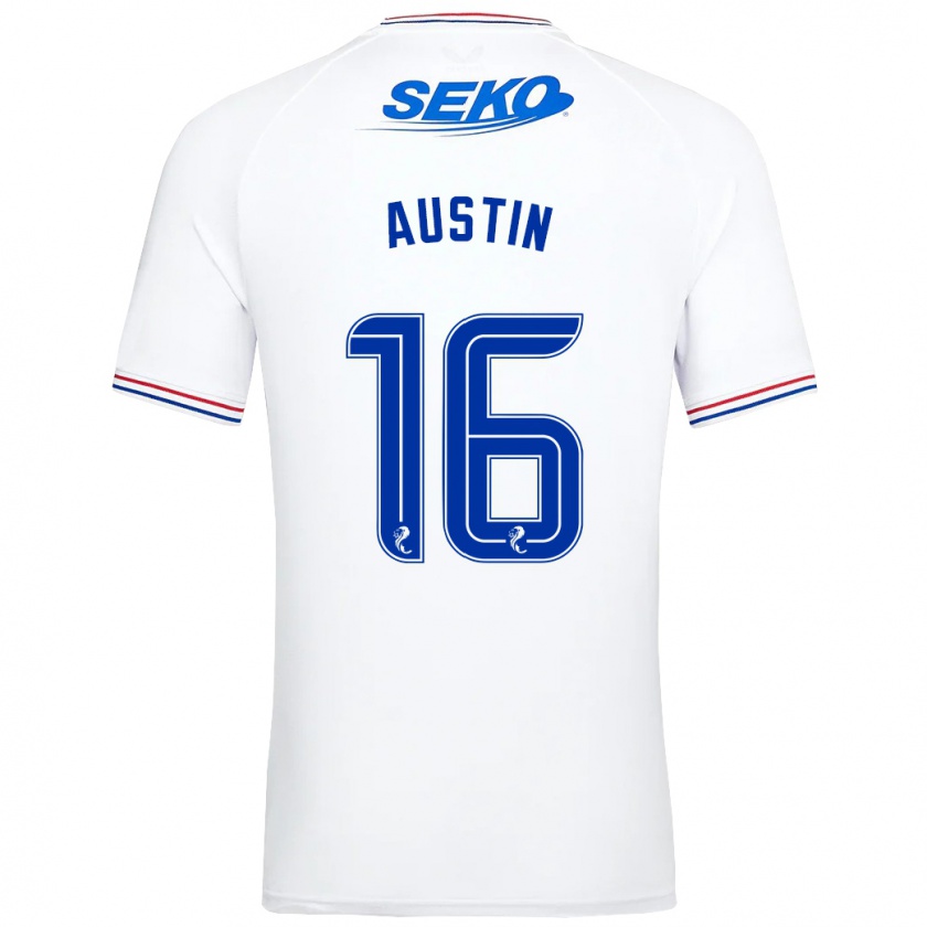 Kandiny Hombre Camiseta Eilidh Austin #16 Blanco 2ª Equipación 2023/24 La Camisa