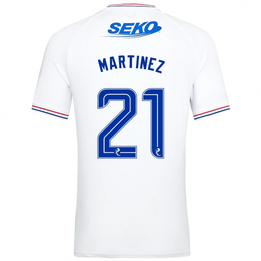 Kandiny Hombre Camiseta Lisa Martinez #21 Blanco 2ª Equipación 2023/24 La Camisa México