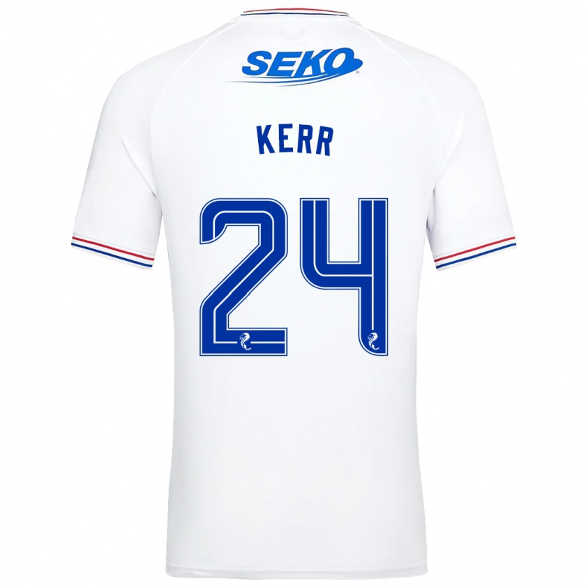 Kandiny Uomo Maglia Samantha Mary Kerr #24 Bianco Kit Gara Away 2023/24 Maglietta