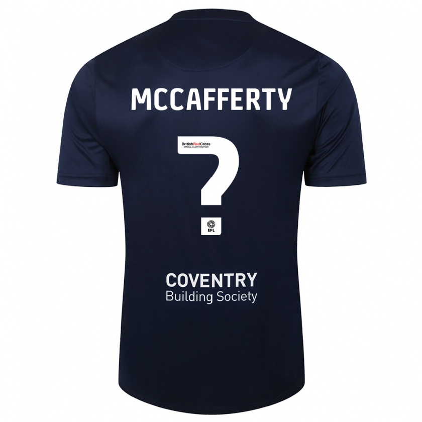 Kandiny Hombre Camiseta Lewys Mccafferty #0 Rojo Azul Marino 2ª Equipación 2023/24 La Camisa