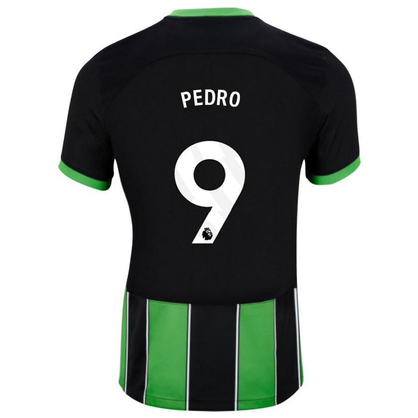 Kandiny Uomo Maglia João Pedro #9 Nero Verde Kit Gara Away 2023/24 Maglietta