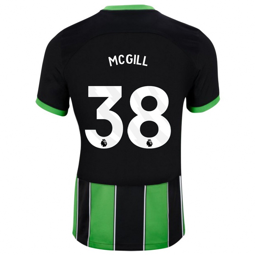 Kandiny Hombre Camiseta Tom Mcgill #38 Verde Negro 2ª Equipación 2023/24 La Camisa