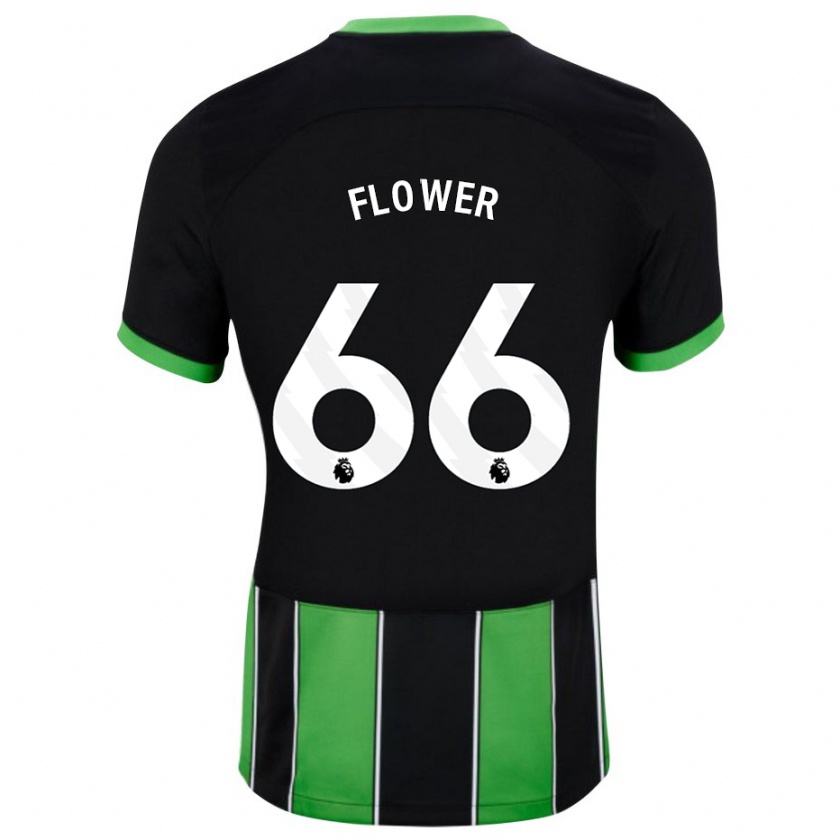 Kandiny Uomo Maglia Louis Flower #66 Nero Verde Kit Gara Away 2023/24 Maglietta