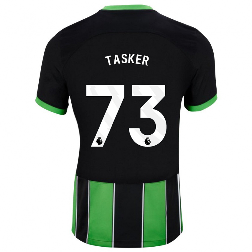 Kandiny Uomo Maglia Charlie Tasker #73 Nero Verde Kit Gara Away 2023/24 Maglietta