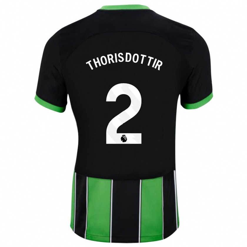 Kandiny Herren Maria Thorisdottir #2 Schwarz Grün Auswärtstrikot Trikot 2023/24 T-Shirt Österreich