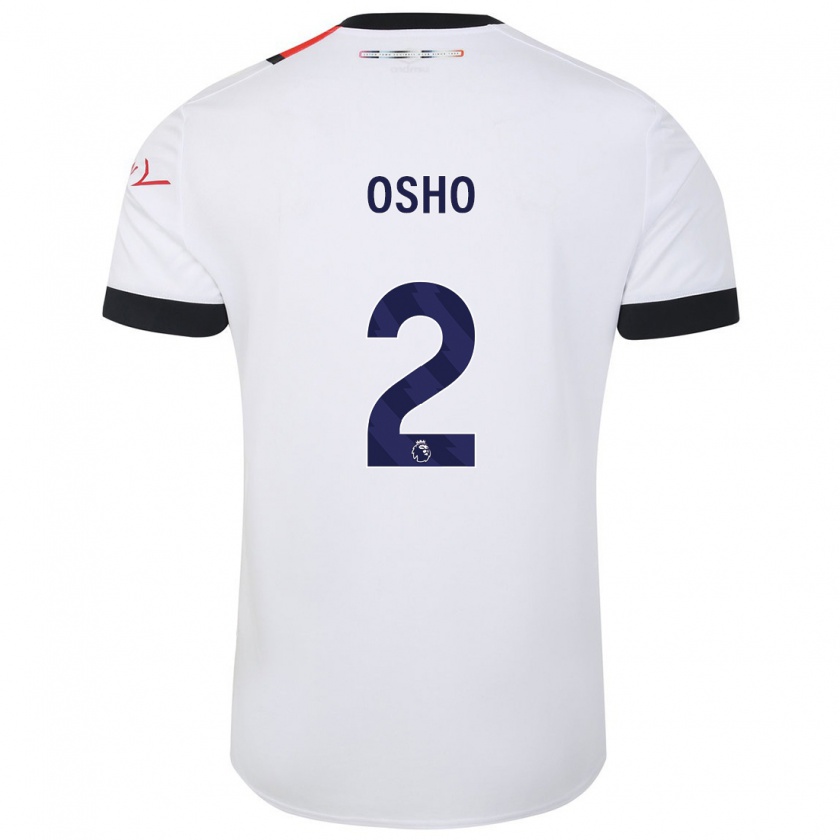 Kandiny Hombre Camiseta Gabriel Osho #2 Blanco 2ª Equipación 2023/24 La Camisa México