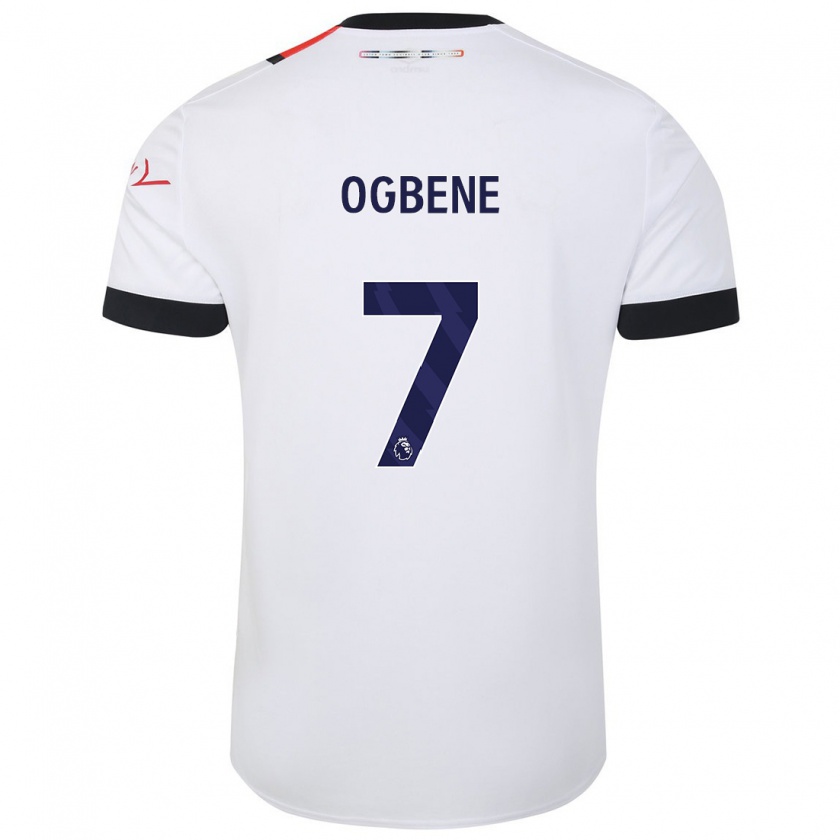 Kandiny Hombre Camiseta Chiedozie Ogbene #7 Blanco 2ª Equipación 2023/24 La Camisa México