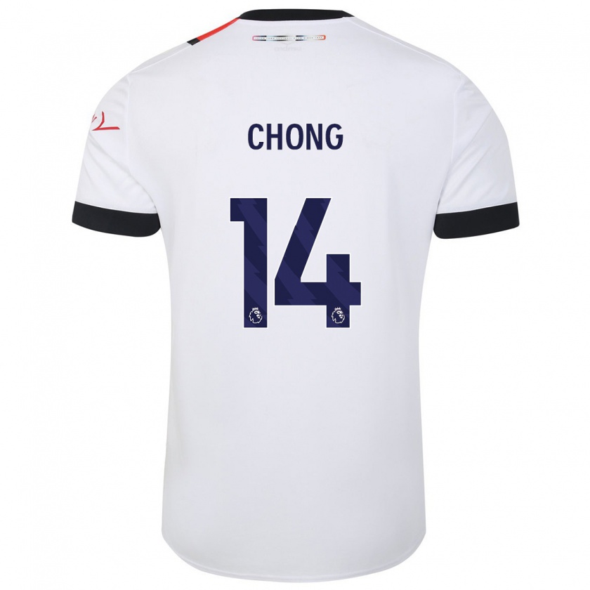 Kandiny Uomo Maglia Tahith Chong #14 Bianco Kit Gara Away 2023/24 Maglietta