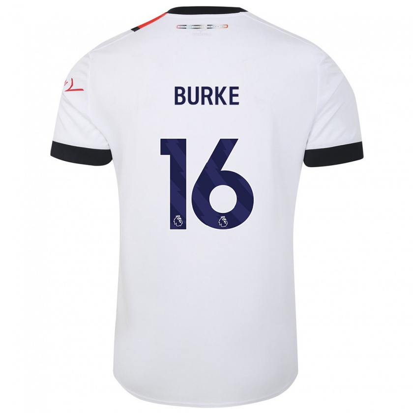 Kandiny Hombre Camiseta Reece Burke #16 Blanco 2ª Equipación 2023/24 La Camisa México