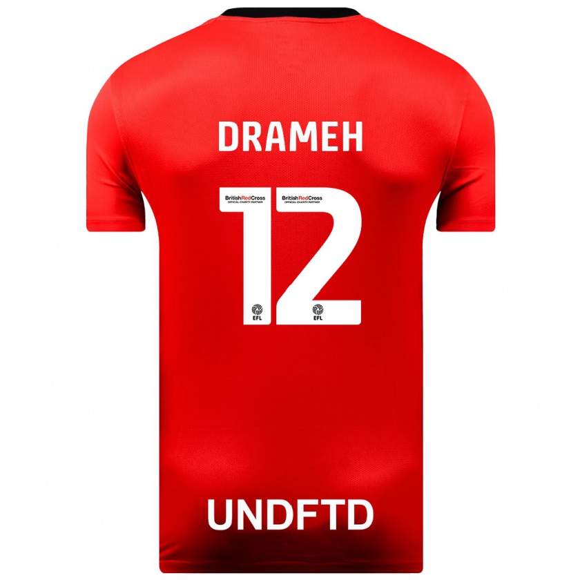 Kandiny Uomo Maglia Cody Drameh #12 Rosso Kit Gara Away 2023/24 Maglietta