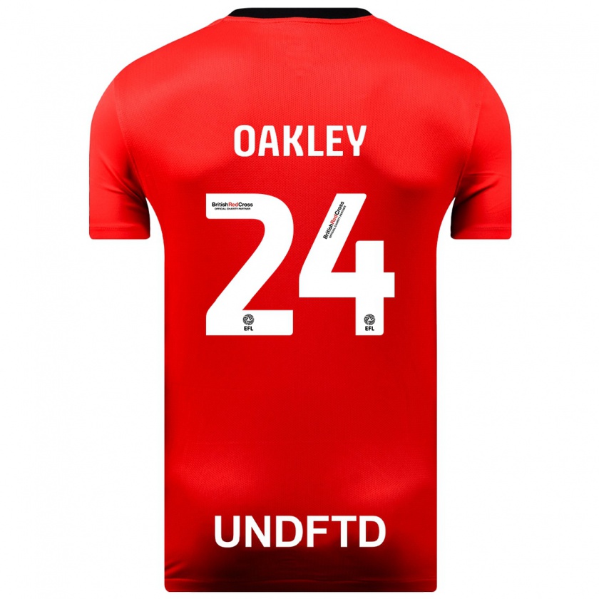 Kandiny Uomo Maglia Marcel Oakley #24 Rosso Kit Gara Away 2023/24 Maglietta