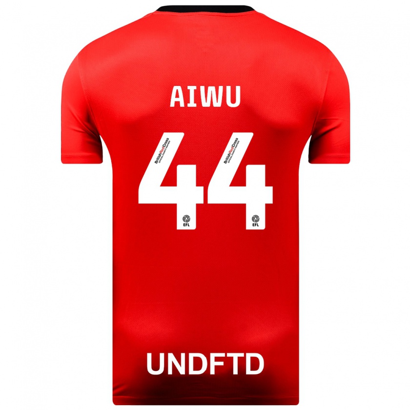 Kandiny Uomo Maglia Emanuel Aiwu #44 Rosso Kit Gara Away 2023/24 Maglietta