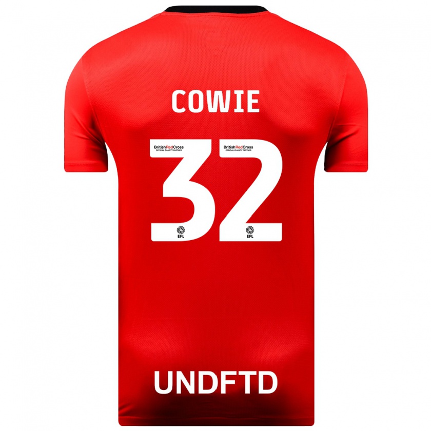 Kandiny Uomo Maglia Abbie Cowie #32 Rosso Kit Gara Away 2023/24 Maglietta