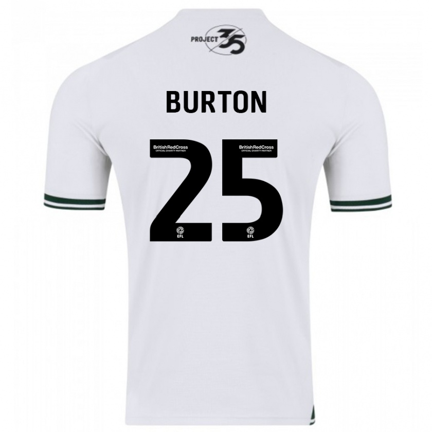 Kandiny Hombre Camiseta Callum Burton #25 Blanco 2ª Equipación 2023/24 La Camisa