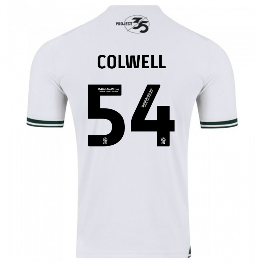 Kandiny Hombre Camiseta Lewis Colwell #54 Blanco 2ª Equipación 2023/24 La Camisa