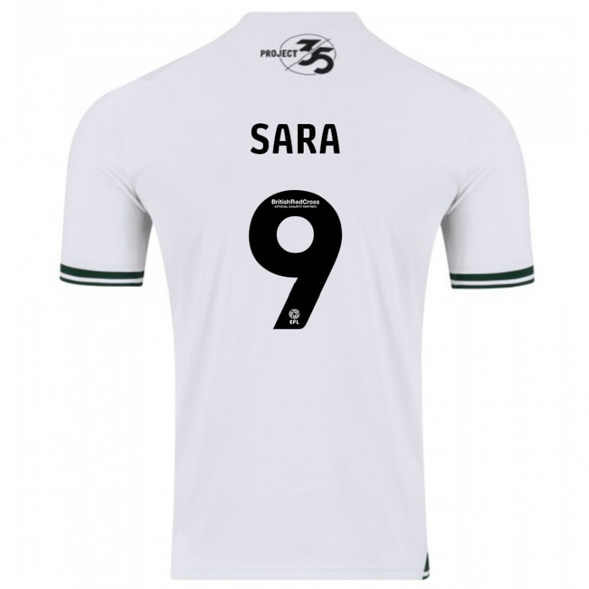 Kandiny Uomo Maglia Ellie Sara #9 Bianco Kit Gara Away 2023/24 Maglietta