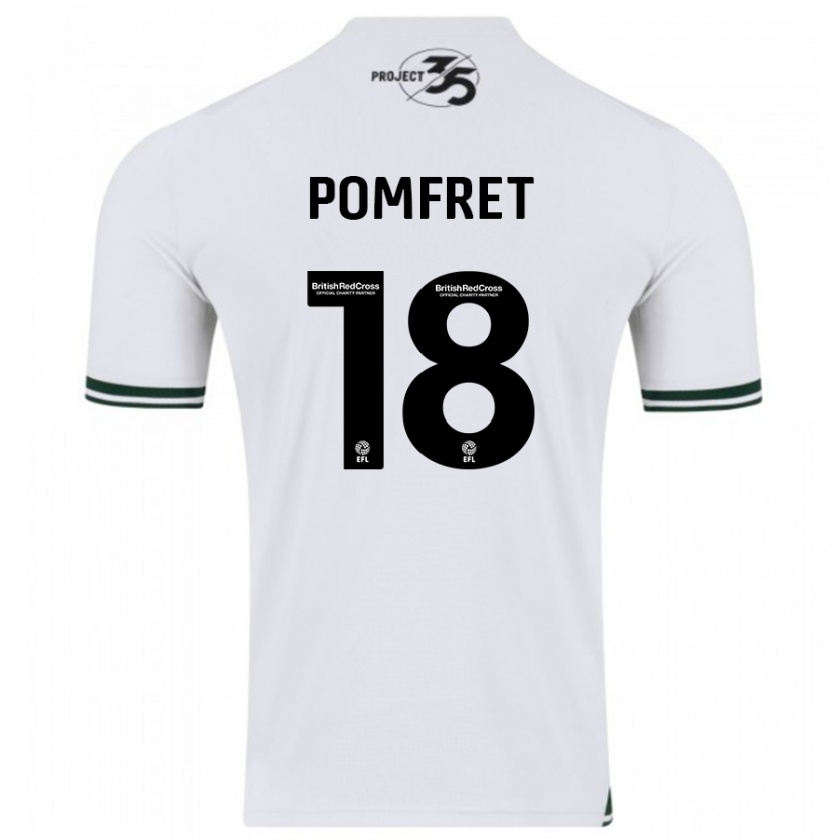 Kandiny Hombre Camiseta Taya Pomfret #18 Blanco 2ª Equipación 2023/24 La Camisa