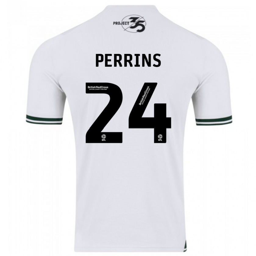 Kandiny Hombre Camiseta Grace Perrins #24 Blanco 2ª Equipación 2023/24 La Camisa