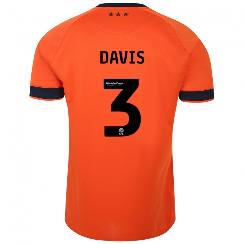 Kandiny Uomo Maglia Leif Davis #3 Arancia Kit Gara Away 2023/24 Maglietta