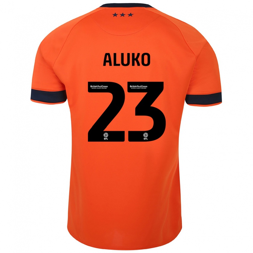 Kandiny Uomo Maglia Sone Aluko #23 Arancia Kit Gara Away 2023/24 Maglietta