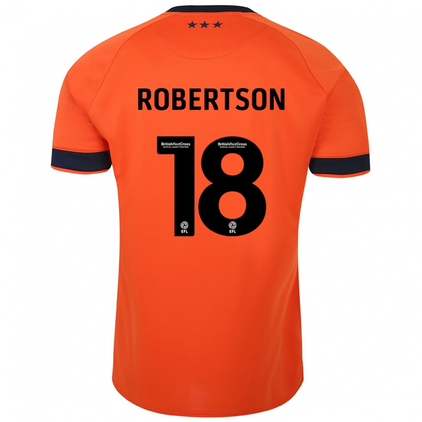 Kandiny Uomo Maglia Kyra Robertson #18 Arancia Kit Gara Away 2023/24 Maglietta