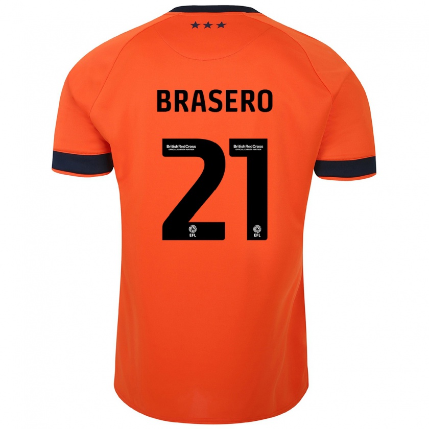 Kandiny Uomo Maglia Sarah Brasero-Carreira #21 Arancia Kit Gara Away 2023/24 Maglietta